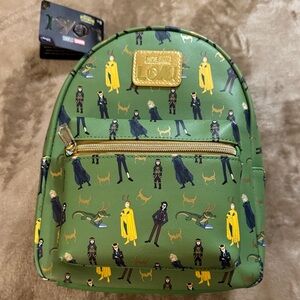 Marvel Studios Loki Green Backpack with Character Print